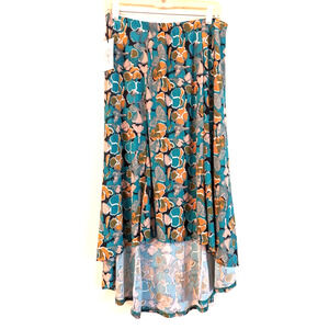 Amerikan Basics sz L Skirt High Low slinky stretchy elastic waist pull on 0547